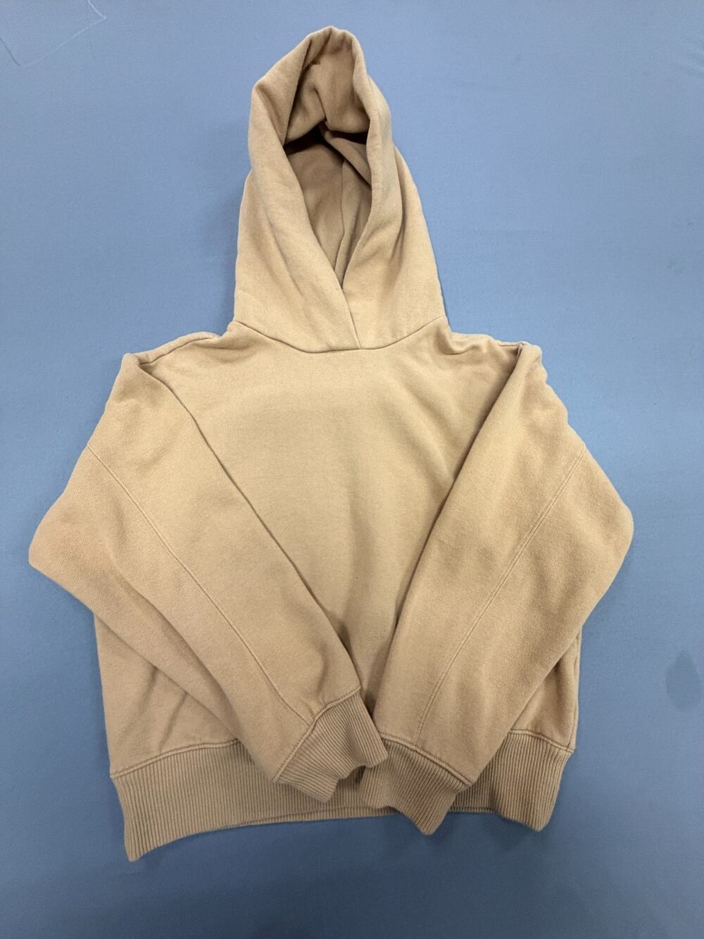 A New Day Women's Cropped Hoodie Small Camel Brown Pullover Casual Athleisure